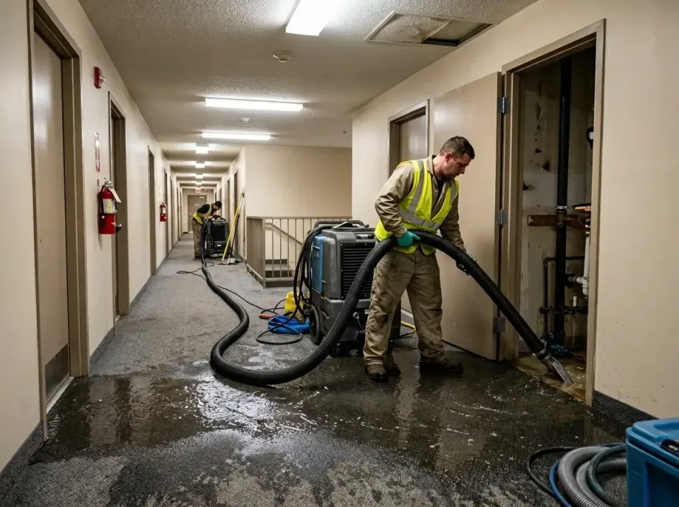 multi-unit-apartment-hallway-f-005 — frequently asked questions, Emergency Burst Pipe Water Extraction & Removal in Converse…